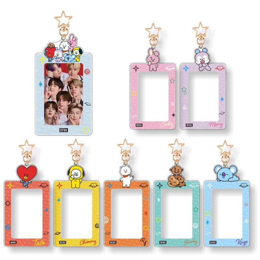 CARD HOLDER CAHOL AKRILIK BTS BT21 CARD HOLDER AKRILIK PHOTOCARD KUALITAS PREMIUM