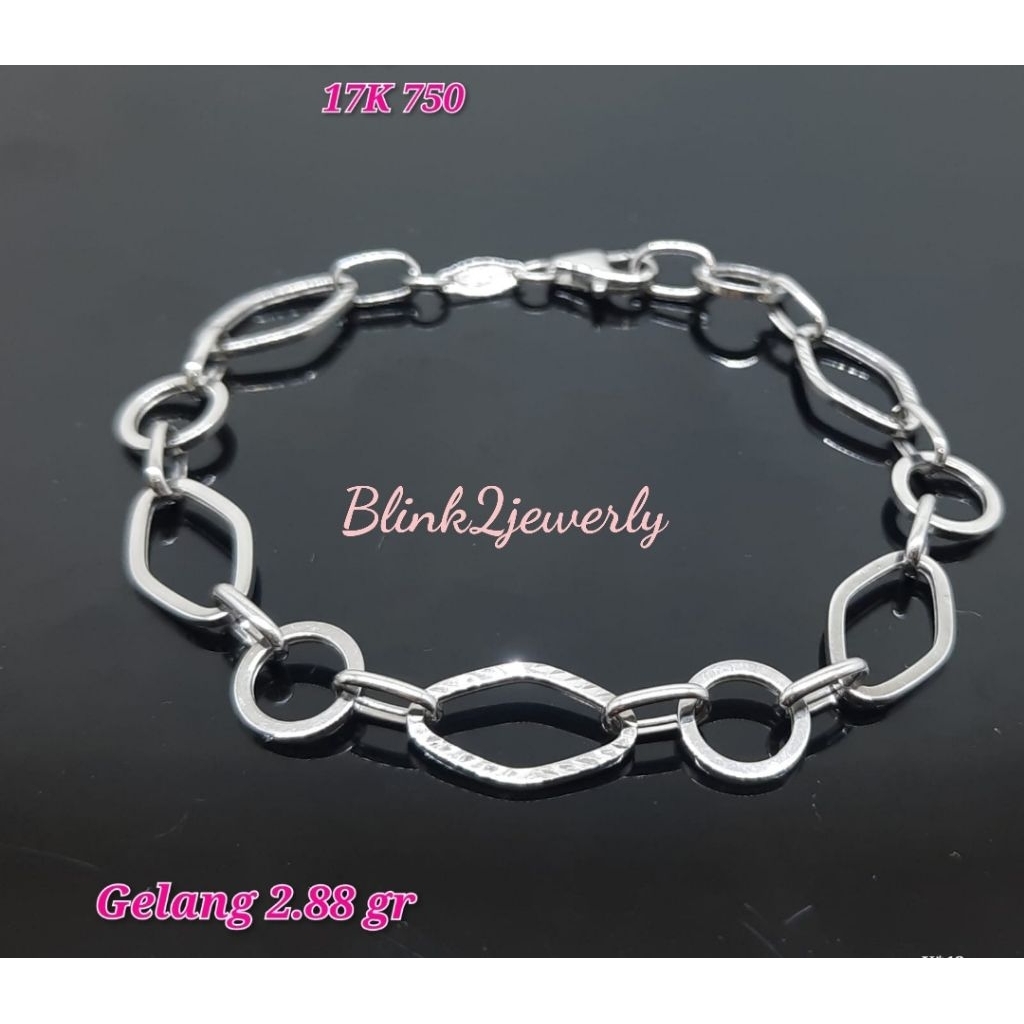 Gelang white gold kolongan17k