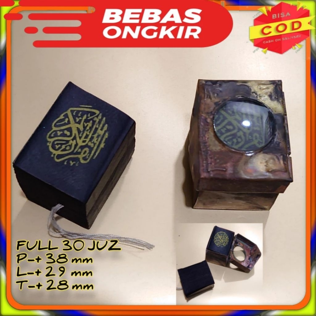 (COD) stambul AL QURA'N 30 juz hitam tinta emas walyatalatthof merah berbagai variasi wadah