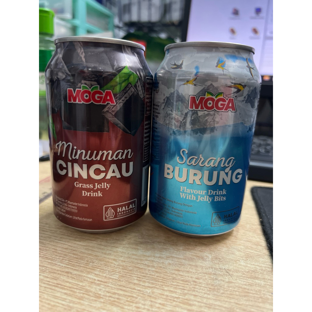 MOGA MINUMAN kaleng 1 dus isi 20 SARANG BURUNG DAN CINCAU KALENG  350ML. minuman lebaran sincia, mir