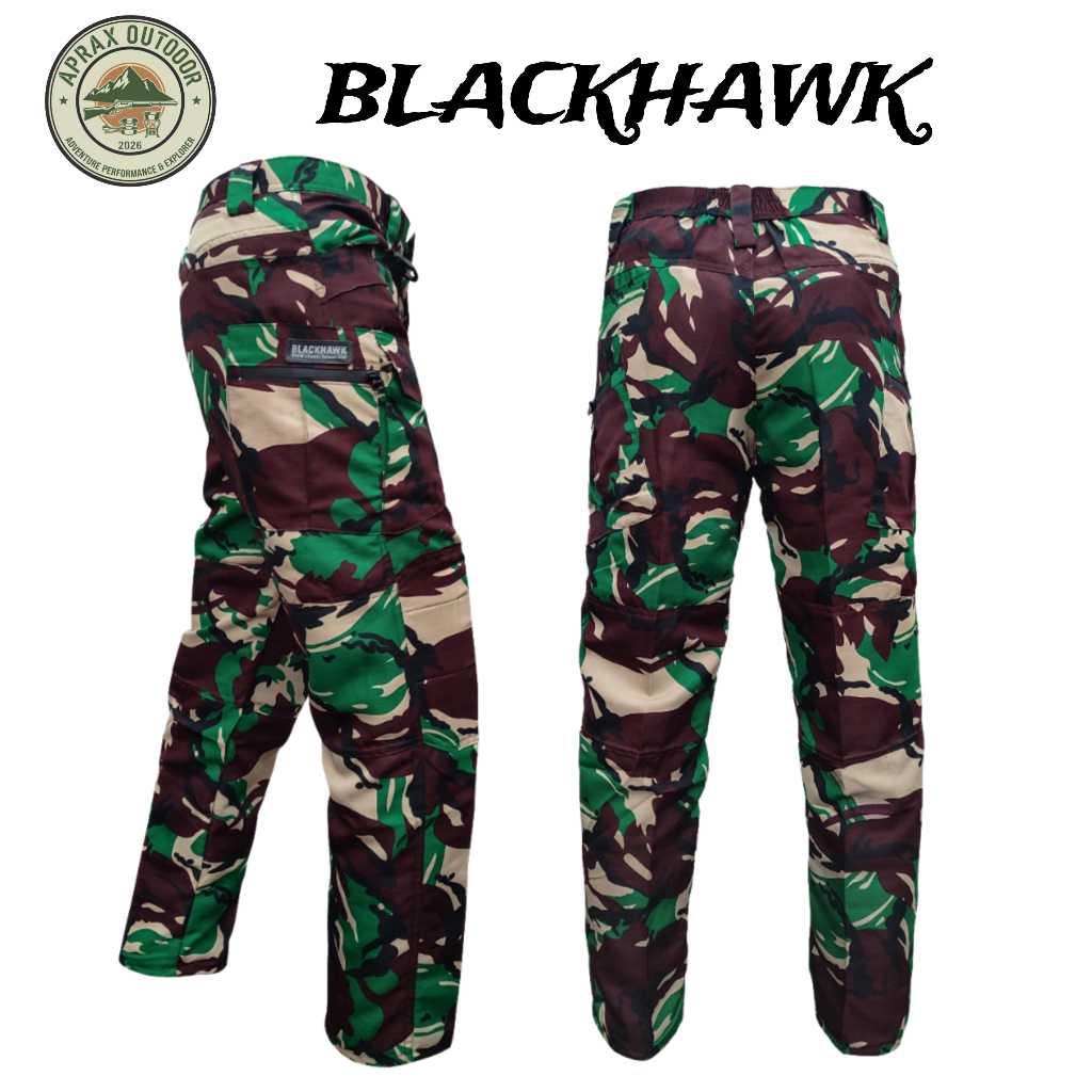 APRAX Celana Tactical BlackHawk Loreng TNI Bahan Balotelli - Kuat dan Tahan Lama