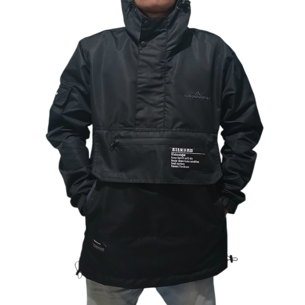 Jaket Anorak Pria Kicksoogar – Hoodie Outdoor Waterproof & Anti Angin