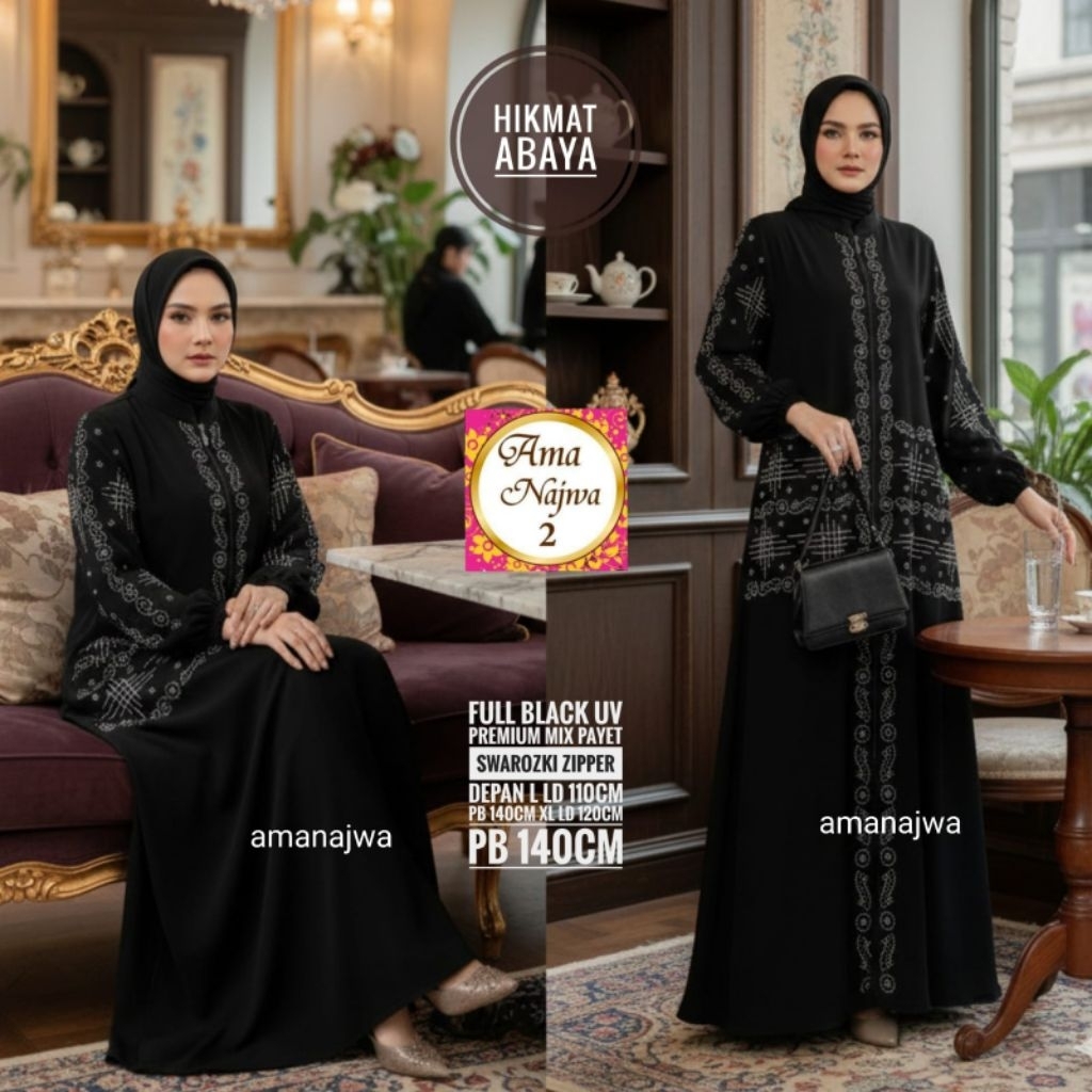 LD 110 | LD 120 Abaya Hitam Premium ABAYA HIKMAT