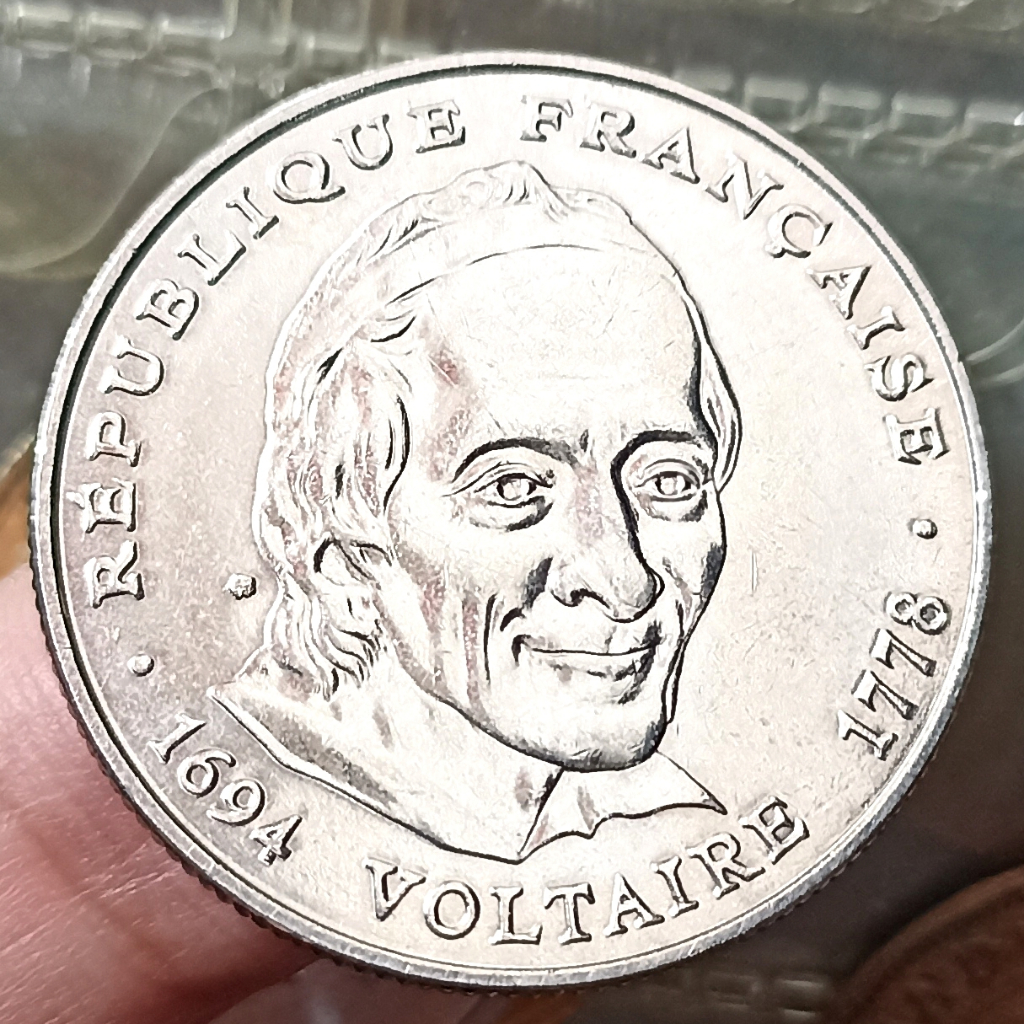 Koin France 5 Francs Voltaire Tahun 1994
