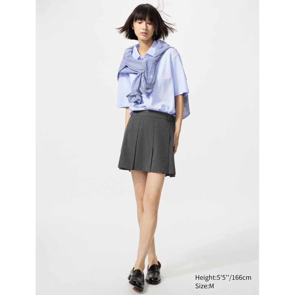 Uniqlo AIRism Cotton Pique Full Open Polo Shirt