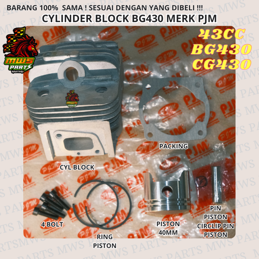 CYLINDER BLOCK BG430 SILINDER BLOK BLOK KOMPLIT CYLINDER BLOK CYLINDER BLOCK ASSY KOMPLIT SEHER BORI