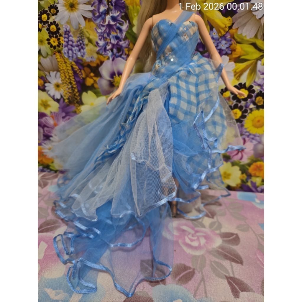 dress gaun Barbie The Wizard of Oz Fantasy Glamour Dorothy Doll