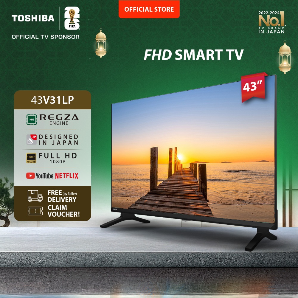 Toshiba TV 43" HD Smart TV - WIFI Netflix Disney+ Youtube Browser Dolby Audio Screen Sharing HDMI Op