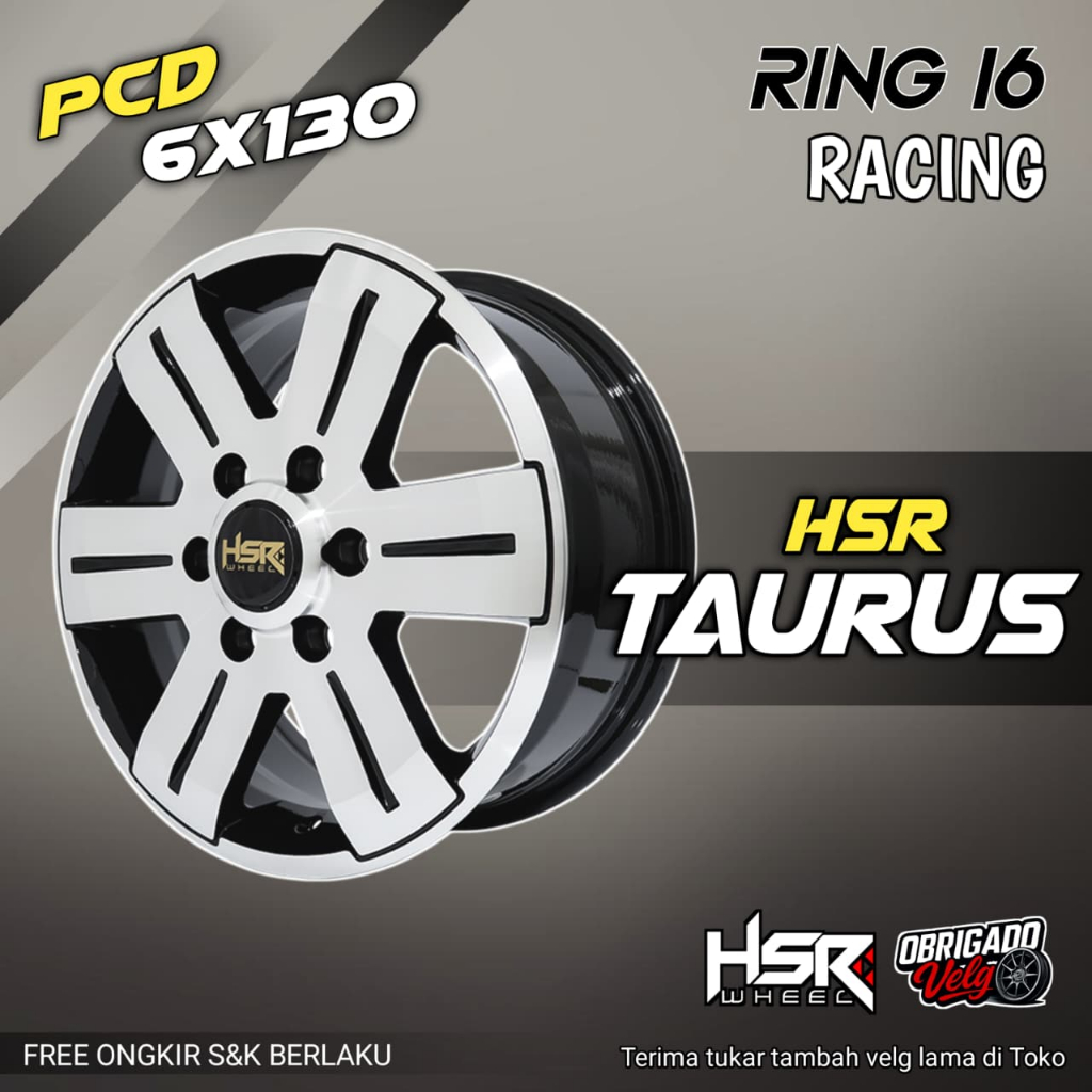 Velg Mobil Hiace Premio R16 pcd 6x130 tipe HSR Taurus Ring 16