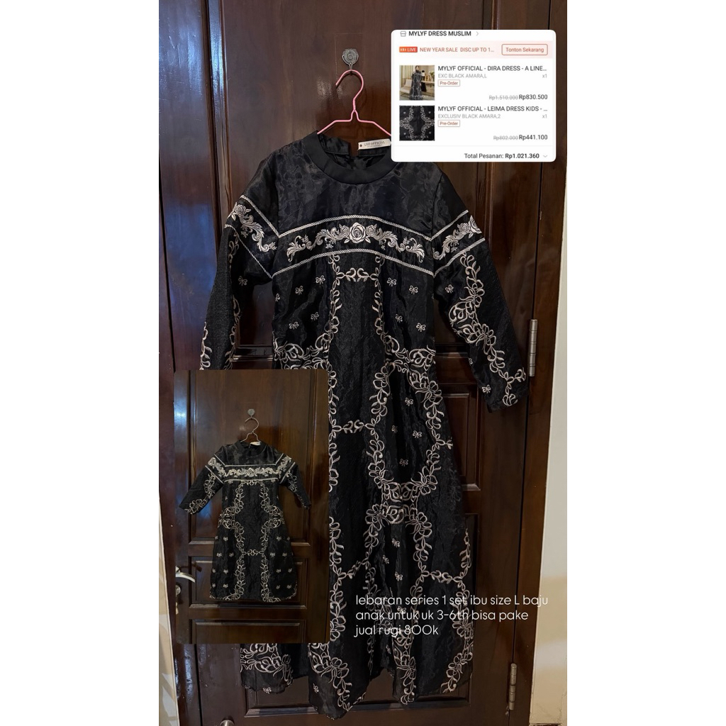 preloved couple set anak my lyf series lebaran size L ibu