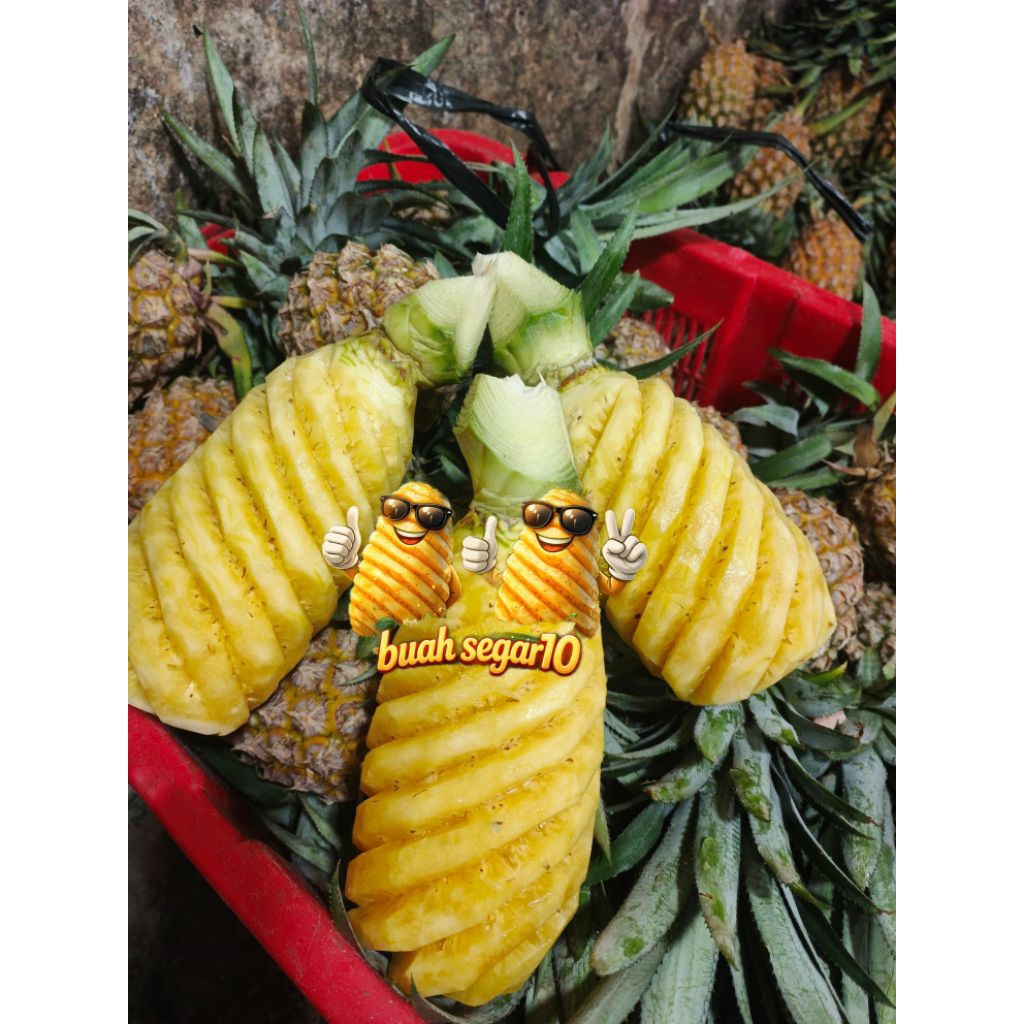 500gram NANAS JUMBO PALEMBANG KUPAS MANIS