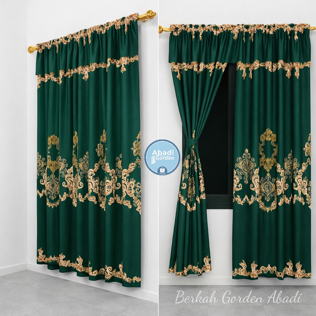 Gorden Serut 2 Meter Gorden Panjang Tirai Jendela Gorden Pintu