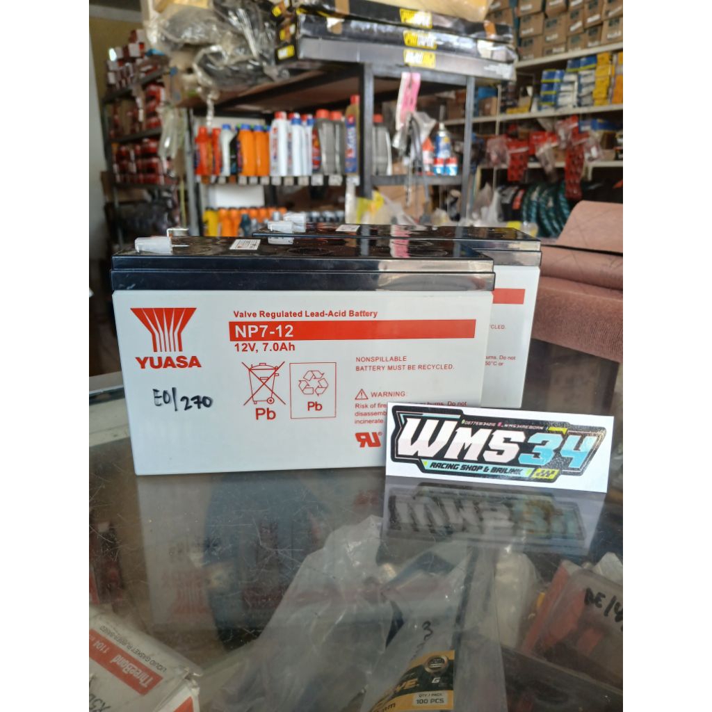 Aki yuasa sepeda listrik/tank semprot NP7-12