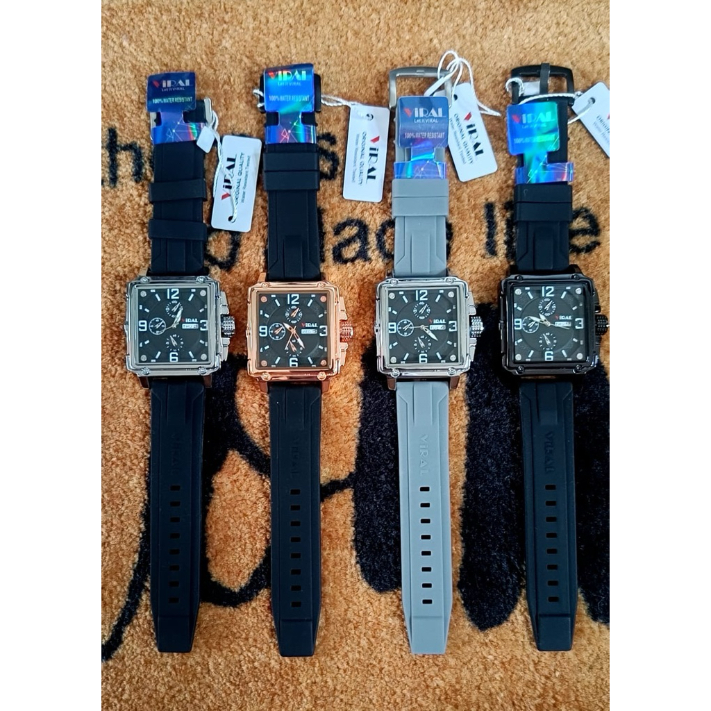 Jam Tangan Pria ViRAL Jam Tangan Pria Persegi