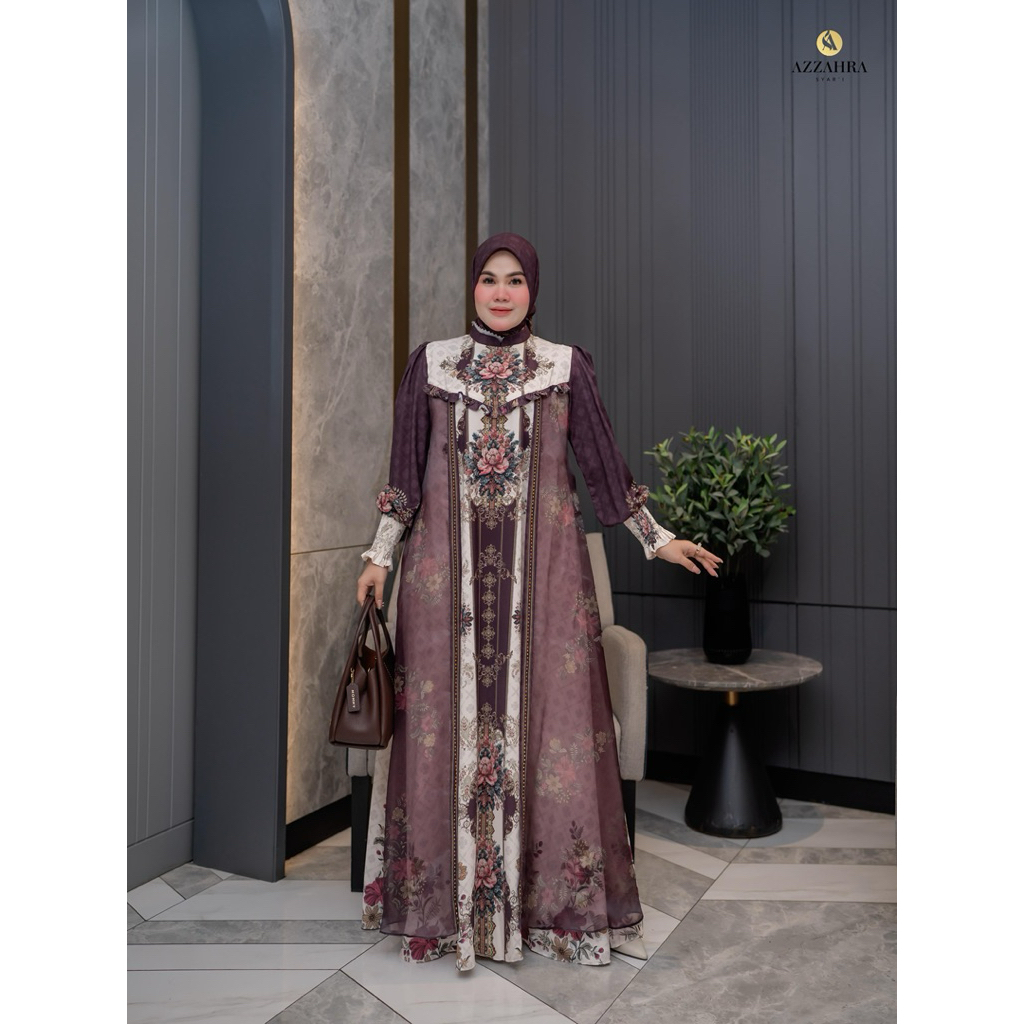 Gamis Syari Mewah Arini Series By Azzahra Syari / Gamis Syari Cantik / Gamis Syari Kekinian / Gamis 