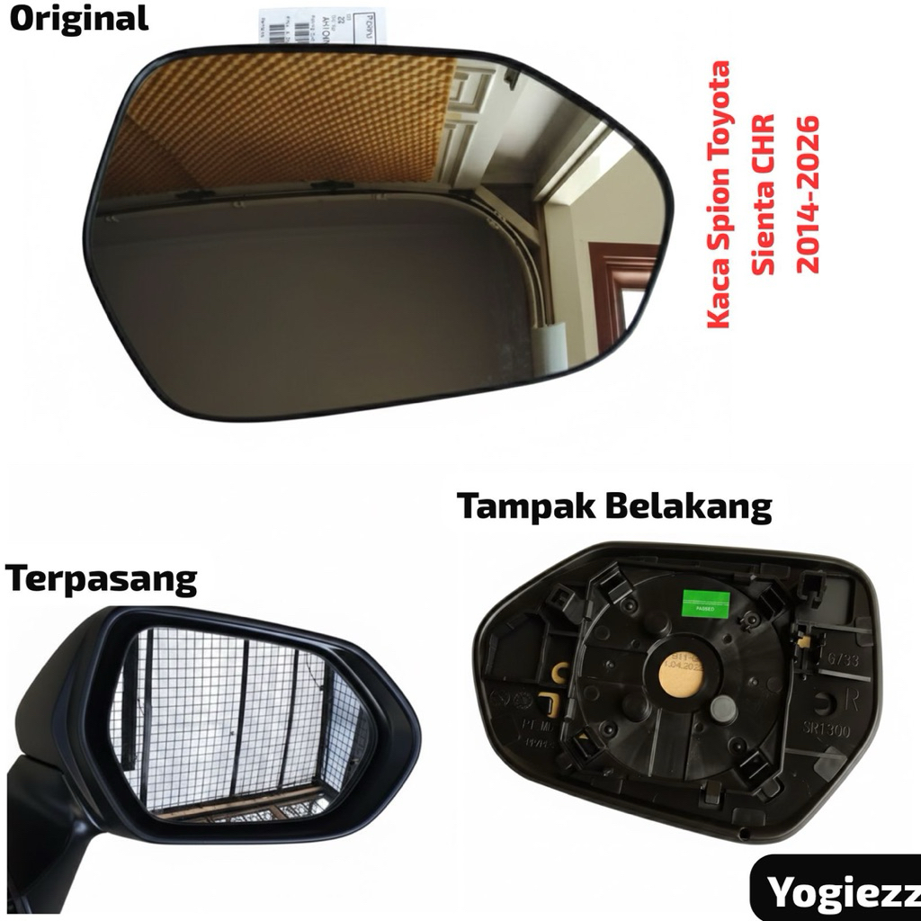 Kaca spion toyota sienta kaca mirror sienta kaca spion sienta 2016 2017 2018 Per pcs ory