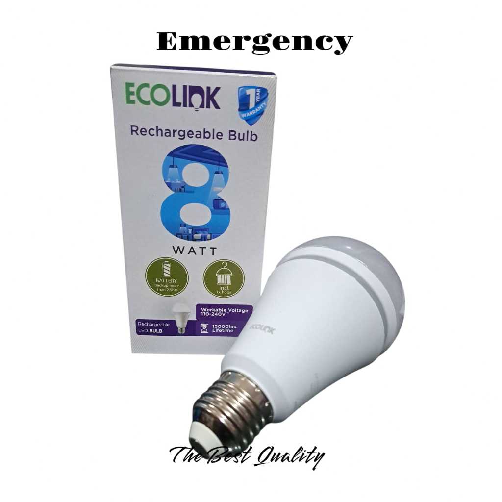 Lampu LED Ecolink 8 Watt Emergency Rechargeable