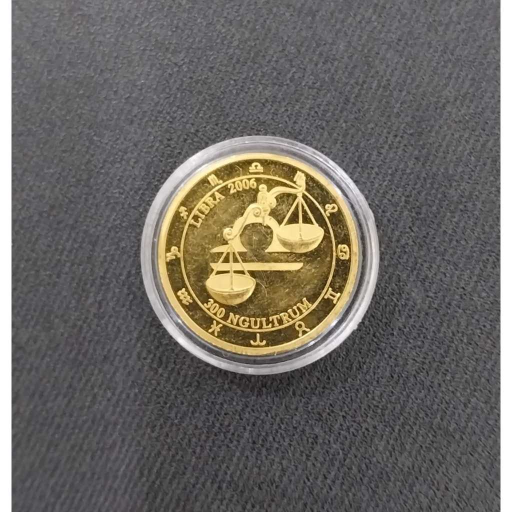 Koin Emas Bhutan Zodiac Libra 1/10 oz VERY RARE