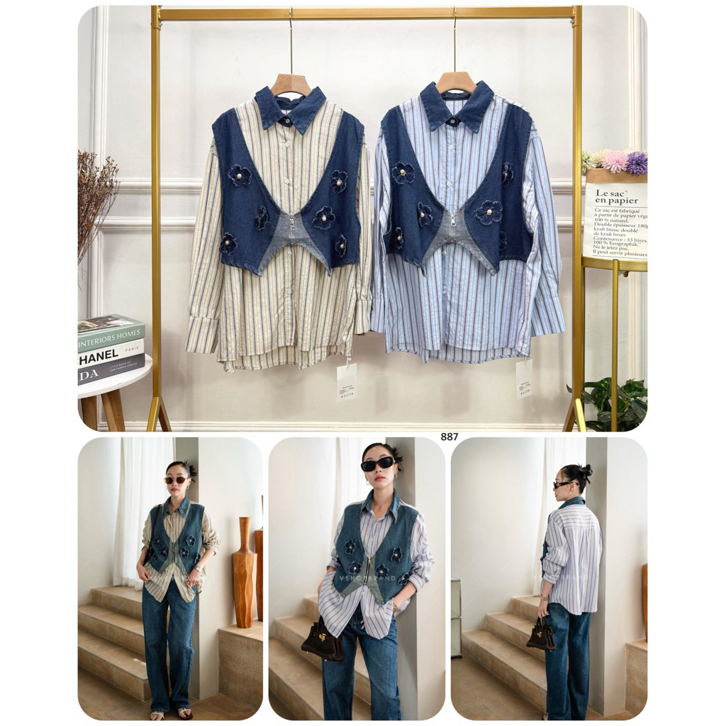 Kemeja denim favian 887