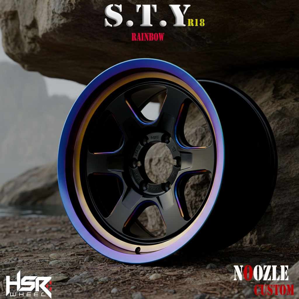 Velg Mobil R18 Lubang 6 Untuk Mobil Pajero Triton Hilux Fortuner Dan Sejenisnya Pelek racing HSR Typ