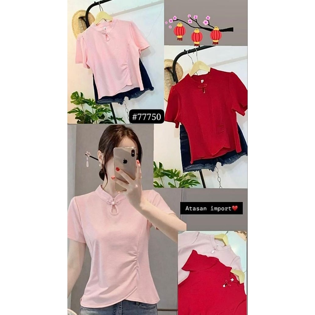 B7267 | ATASAN CHEONGSAM WANITA IMPORT PREMIUM