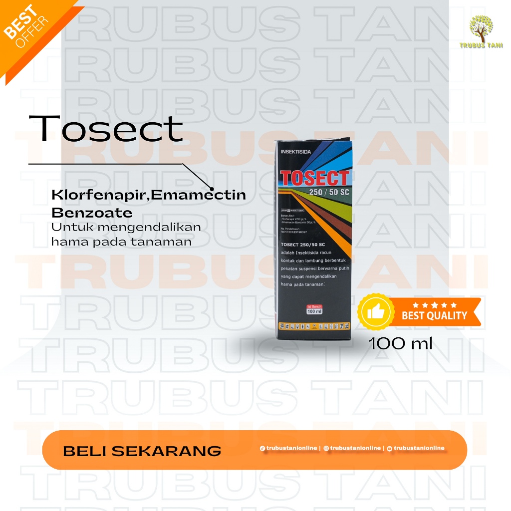 Insektisida TOSECT 250/50SC - 100ML PANEN RAYA