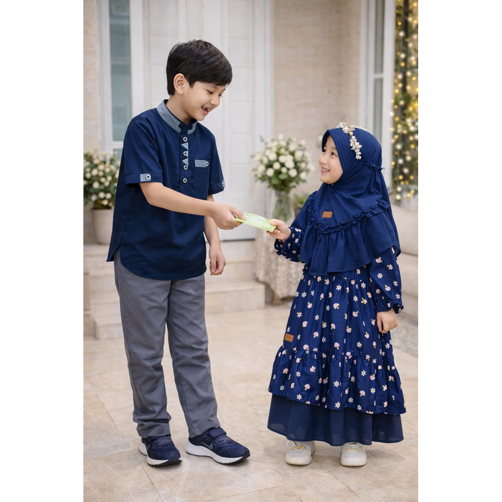 2-6th GAMIS HASNA / set gamis hijab / gamis anak syari / gamis hasna orisabilaqu