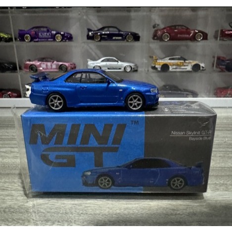 MINI GT 341 Nissan Skyline GTR R34 V-Spec II Bayside Blue