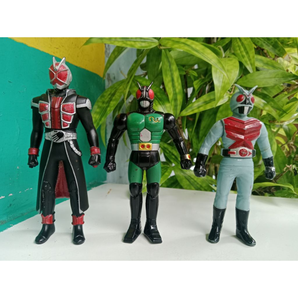 rhs kamen rider set 3pcs black RX , rider X, wiz zard flame ori bandai