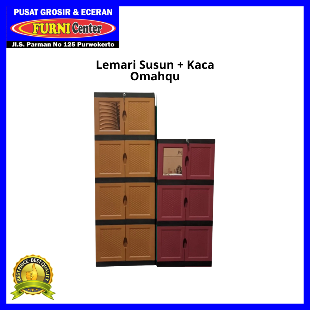 LEMARI SUSUN 3/4 OMAHQU + CERMIN