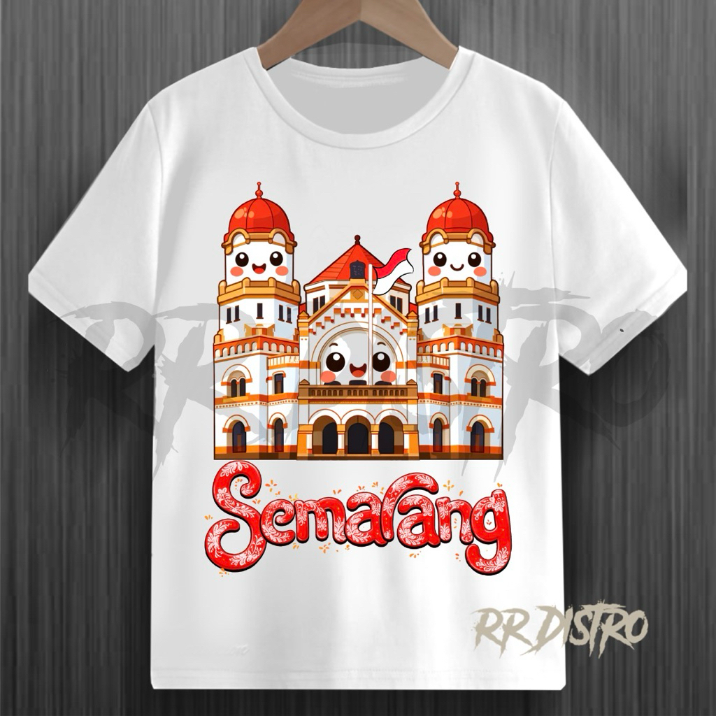kaos anak atasan Gambar Semarang / kaos anak Semarang / kaos semarang / kaos motiv semarang