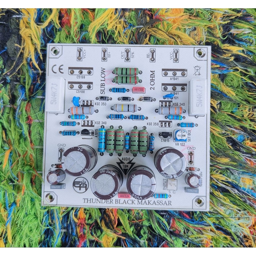 Pcb tbm 2 ohm SubLow lowsub ples komponen tanpa Tr driver