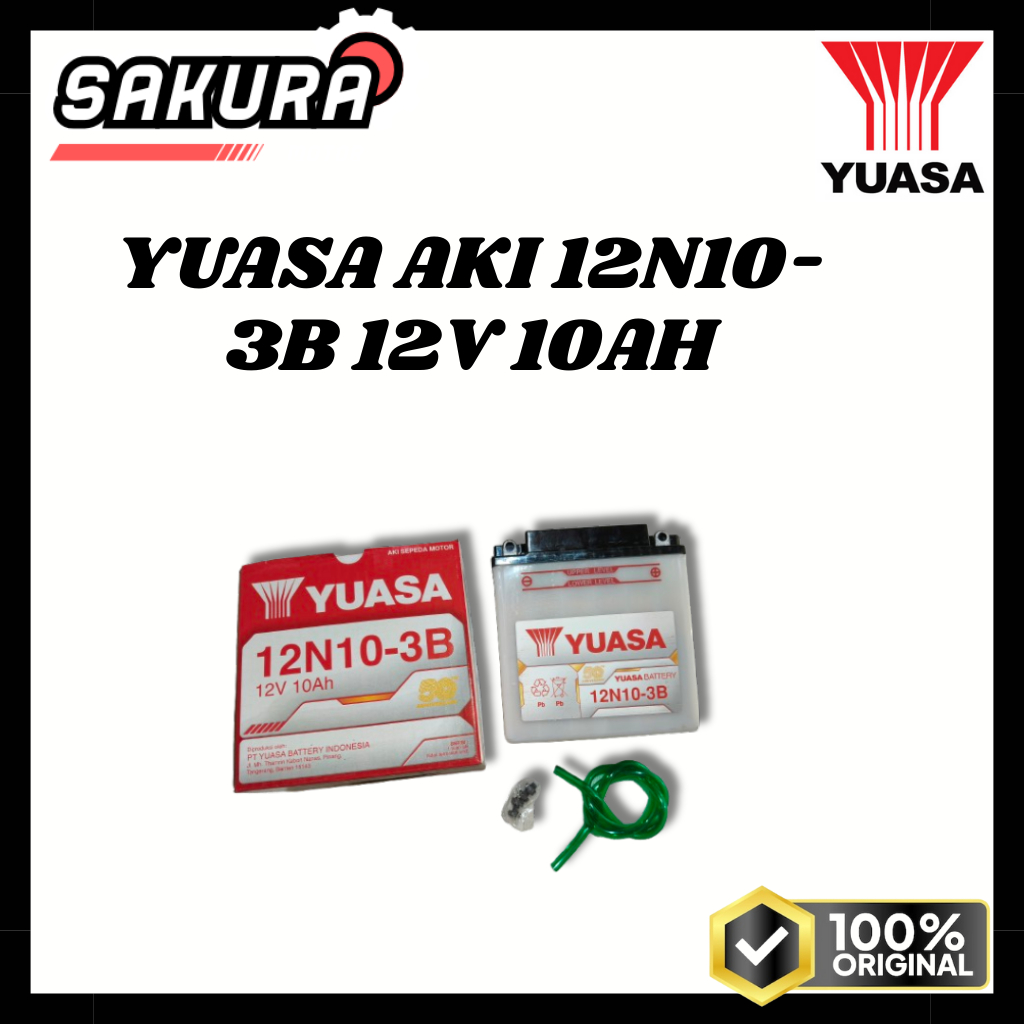 YUASA AKI 12N10-3B 12V 10AH ORIGINAL