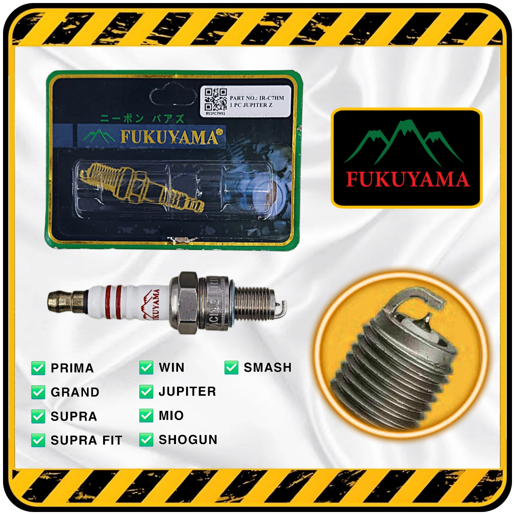 FUKUYAMA >> Busi Iridium Racing CR6HSA / C7HSA GRAND PRIMA SUPRA MIO JUPITER Z VEGA SHOGUN dsb