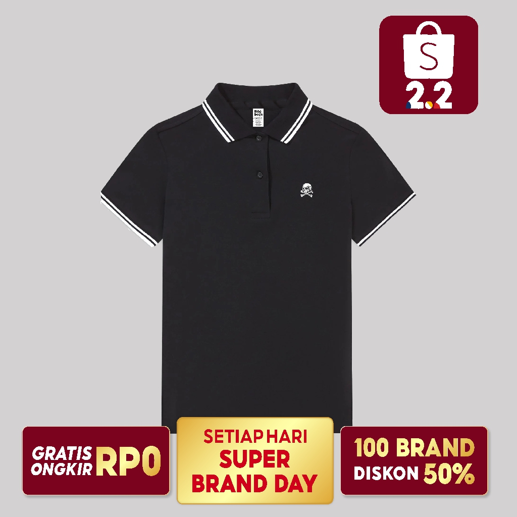 Bdgboys Polo shirt Black Logo Skull