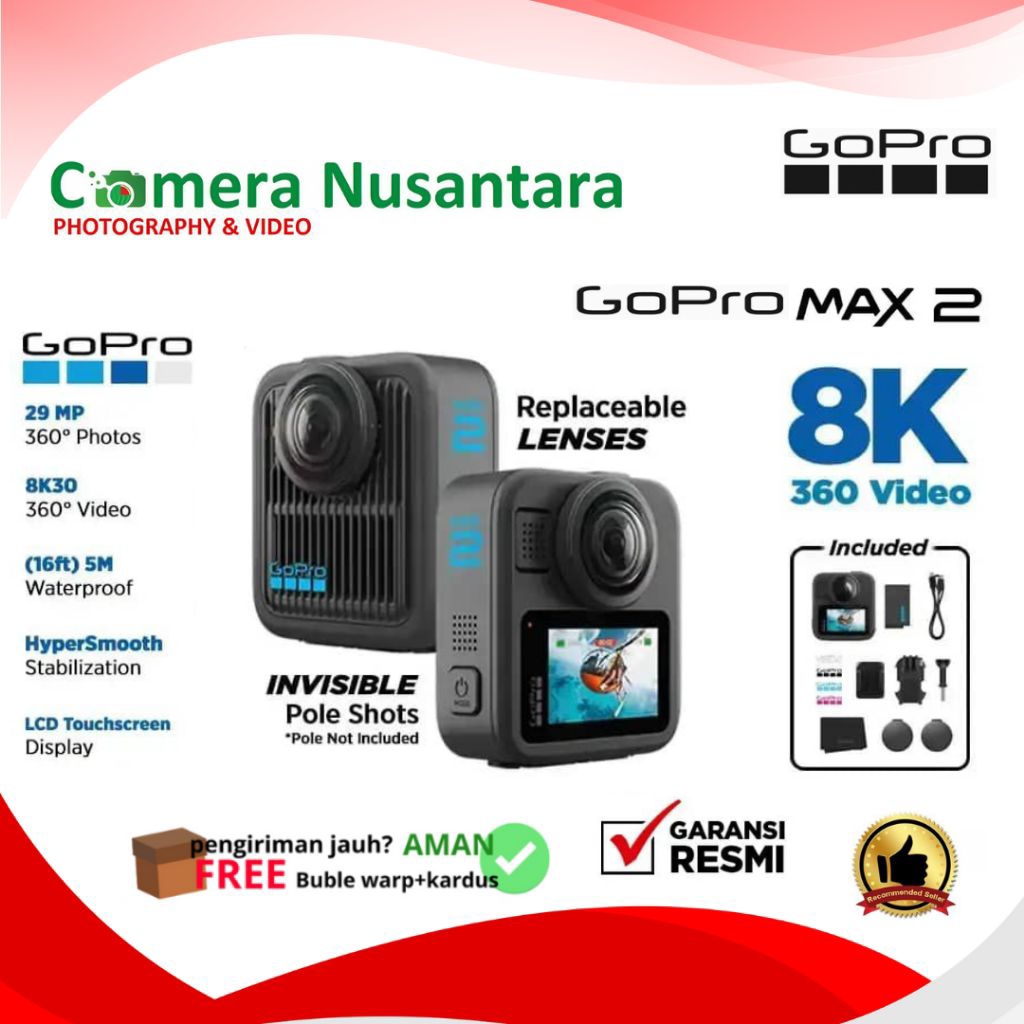 GoPro MAX2 360 Action Camera / Gopro Max 2 8k 360 Garansi Resmi