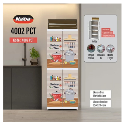 RAK PIRING MINIMALIS ESTETIK PLASTIK NAIBA 4 SUSUN MINI DISH RACK