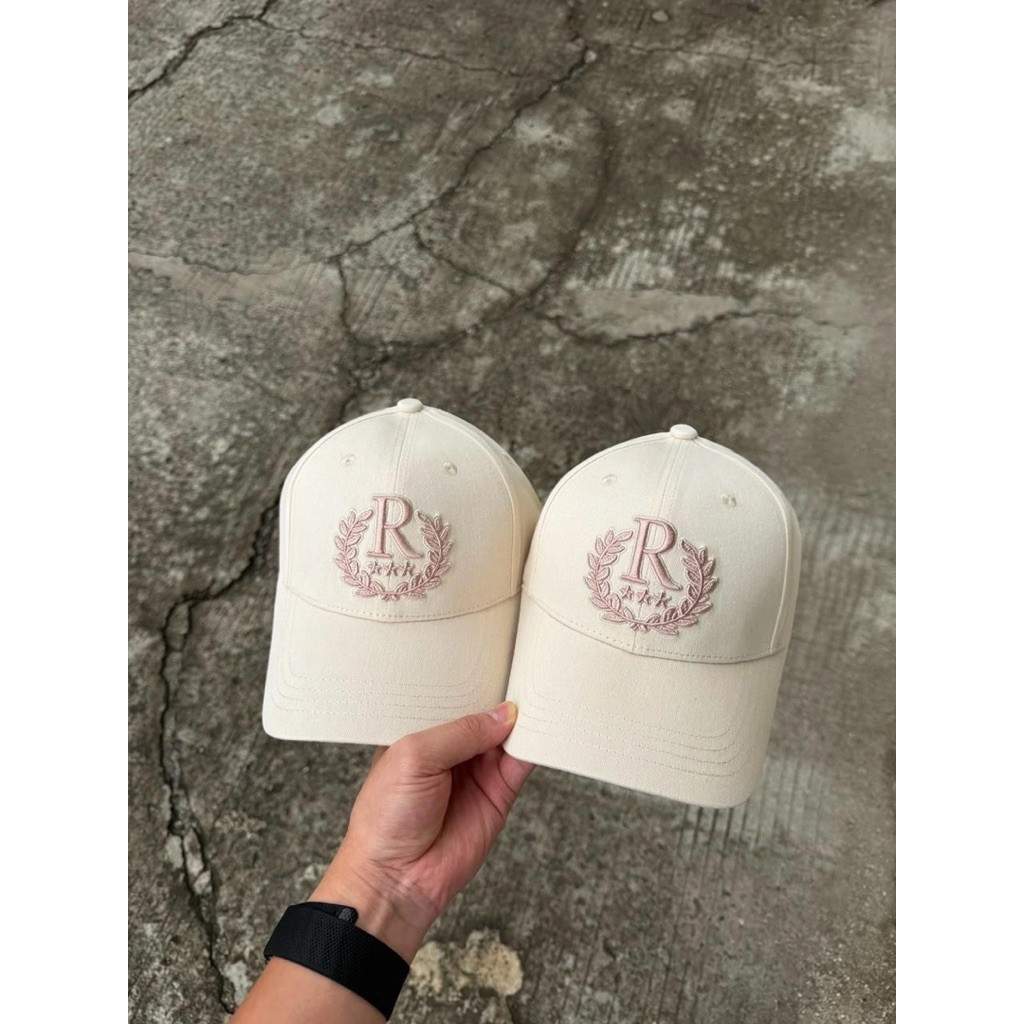 rucas crown brown leather cap | initial skeleton cap | crown denim cap | denim blue pattern | crown 