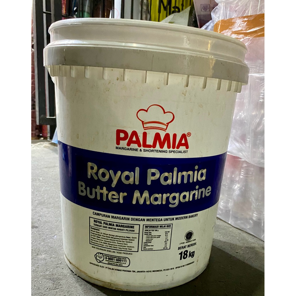 margarin mentega margarine palmia royal curah repack 250gr pail ember 18kg kadar fat 60% fat tinggi 