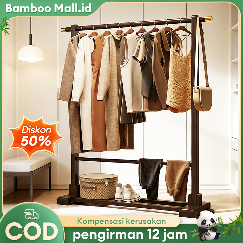 gantungan baju/Gantungan Baju Kayu/Rak Gantungan Baju Berdiri/Berdiri Gantungan Baju