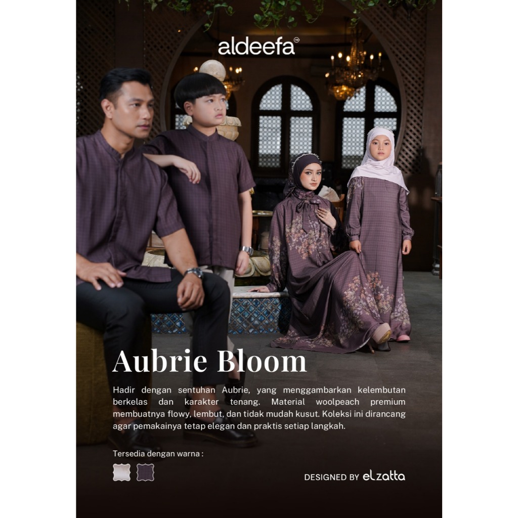 ALDEEFA X ELZATTA SARIMBIT AUBRIE BLOOM GAMIS ANAK & KOKO ANAK TERBARU COUPLE KELUARGA
