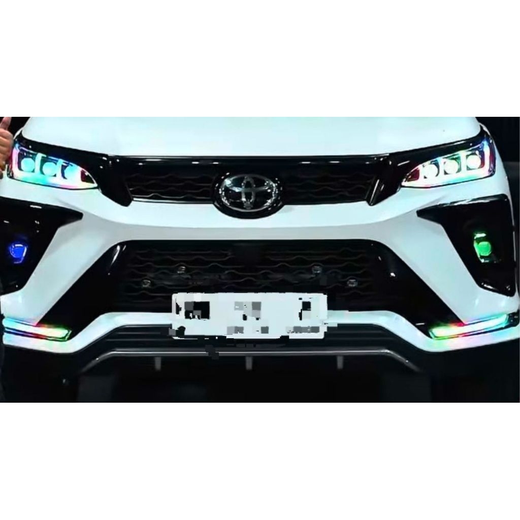 paket Fortuner gr 2025 headlamp foglamp DRL RGB matrik plus 2 box mini projie Pro7