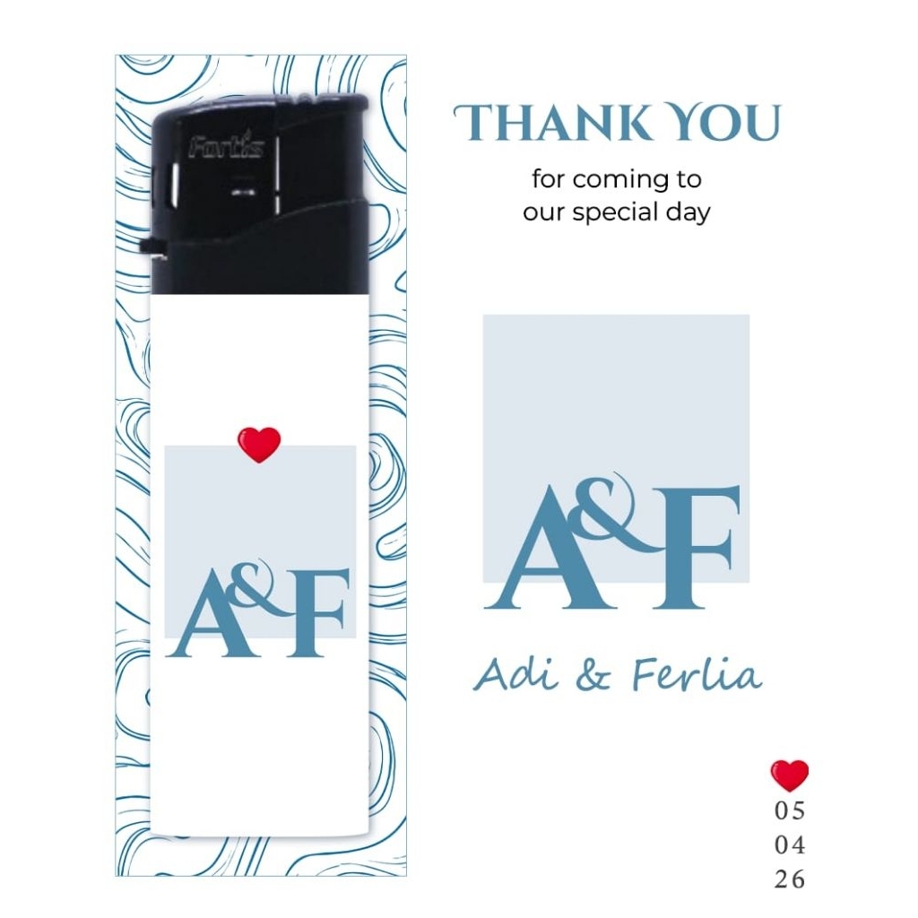 Souvenir Pernikahan - Korek Custom (Product Sample)