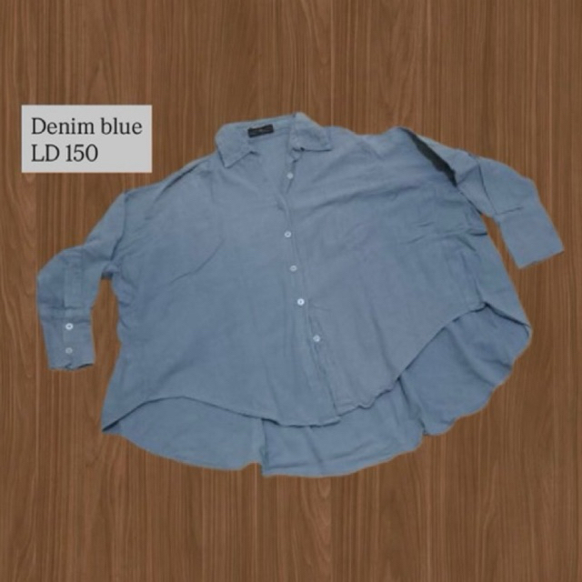 Preloved kemeja oversize blue denim