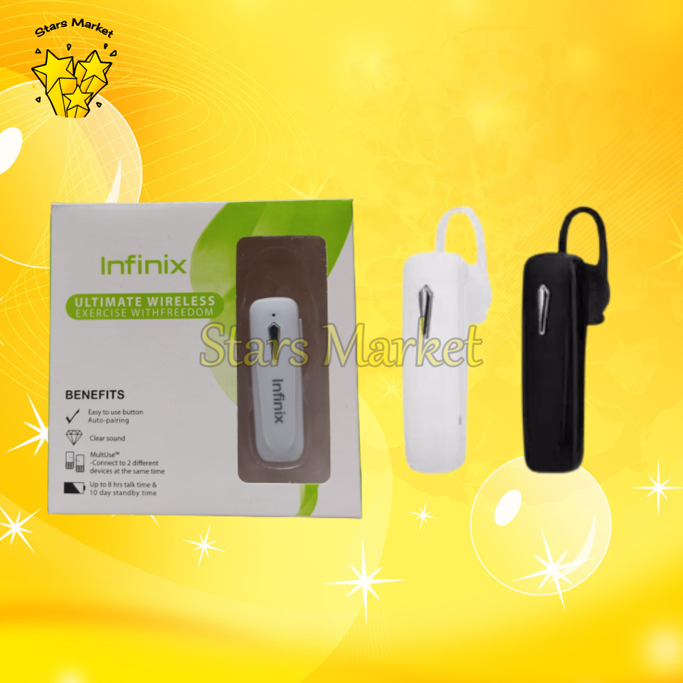 [ST-HB] Handsfree Bluetooth Infinix Stereo Bass / Headset Earphone Wireless Mini