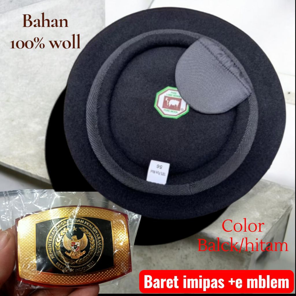 topi BARET IMIPAS TERBARU+EMBLEM