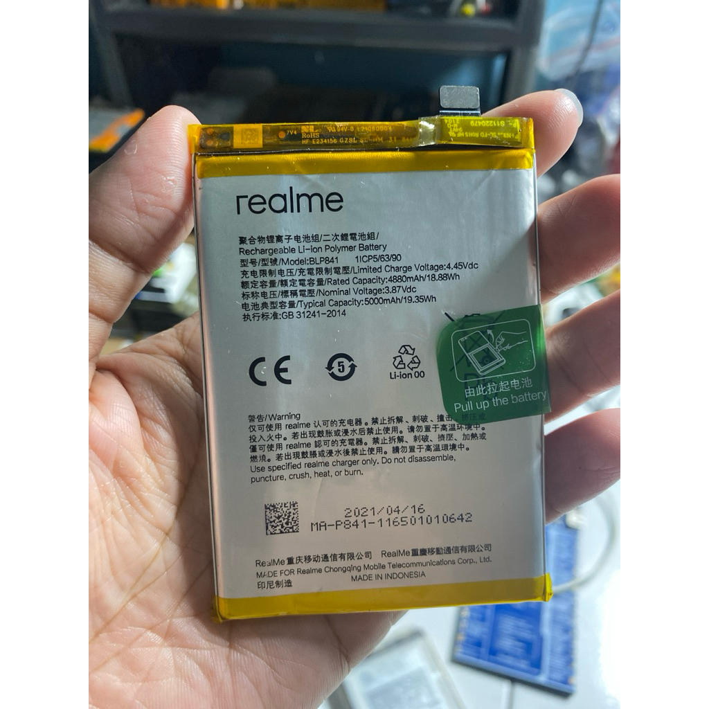 BATE BATREY REALME 8 BLP841 original copotan