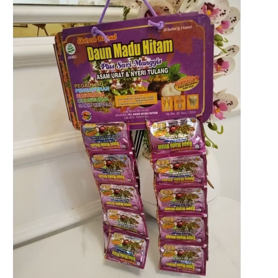 DAUN MADU HITAM KAPSUL ASAM URAT