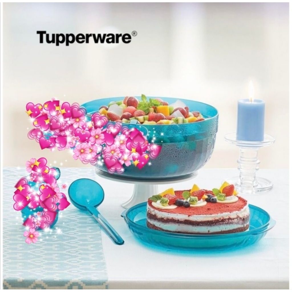 bowl Crystal watercolor(WTC) Tosca Glitter, Bowl ±6 Liter + tutup bowl + centong crystal...Limited e