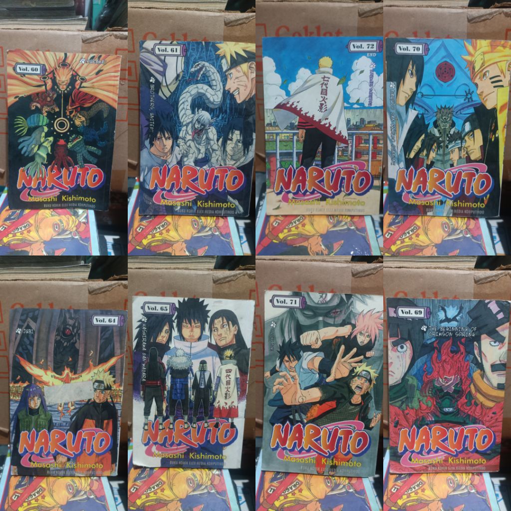 Komik Naruto 60,61,64,65,69,70,71,72 / komik Naruto vol 60,61,64,65,69,70,71,72